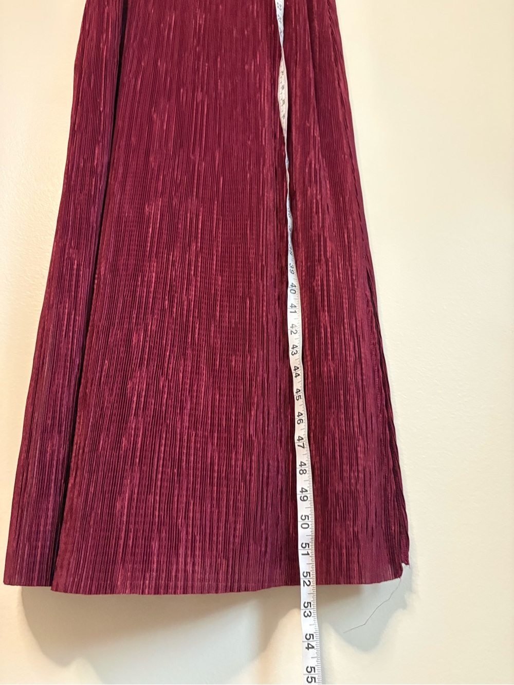 Anne Klein Burgundy Twist Front Plissé Pleated Midi Dress Women’s Sz M - Picture 10 of 13